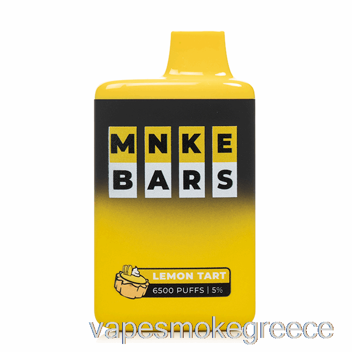 Vape Greece Mnke Bars 6500 τάρτα λεμονιού μιας χρήσης